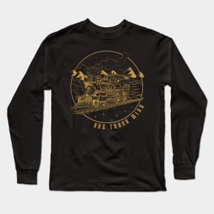 Railfan train one track mind train station Long Sleeve T-Shirt